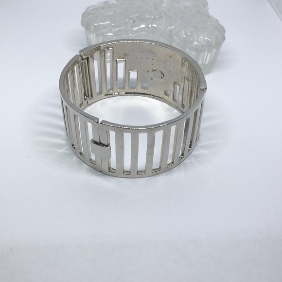 Vintage style art deco look cocktail statement bracelet sparkling rhinestones - Picture 4 of 5